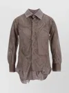 Maison Margiela Checkered Collared Sheer Long-sleeved Shirt