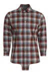 MAISON MARGIELA CHECKERED WOOL SHIRT WITH NACRE BUTTONS