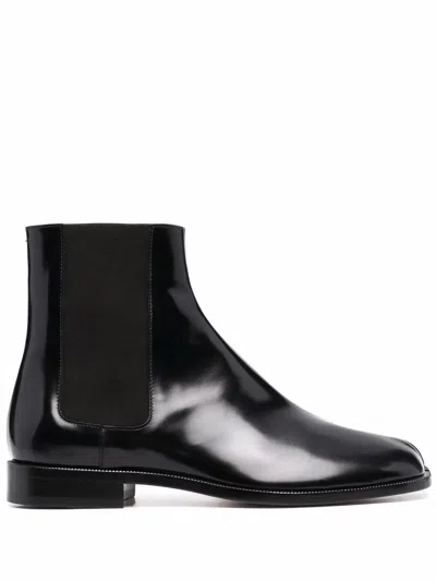 Maison Margiela Chelsea Tabi Ankle Boots In Black