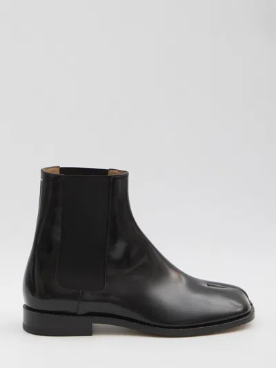 Maison Margiela Tabi Ankle Boots Cylindrical Heel In Black