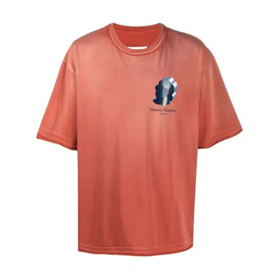 Maison Margiela Chest Logo-print T-shirt In Red