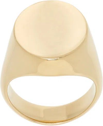 Maison Margiela Chevaliere Signet Ring In Gold