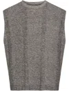Maison Margiela Chiné-knit Tank Top In Grey