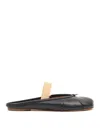 Maison Margiela Tabi Frayed Split-toe Leather Ballet Flats In Black
