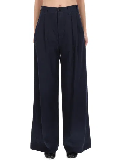 Maison Margiela Chino Pants In Blue
