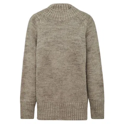 Maison Margiela Chunky-knitted Crewneck Jumper In Beige Beige