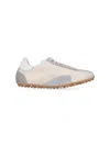 Maison Margiela Sprinters Beige Sneaker With Insert Design And Serrated Sole In Leather Women In Multi
