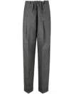 Maison Margiela Drawstring Straight-leg Trousers In Grey