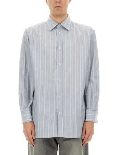 Maison Margiela Men's Cotton Shirt In Blue