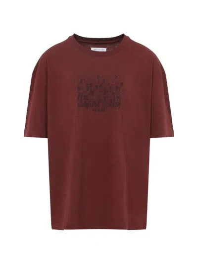Maison Margiela Ultra-oversize T-shirt In Burgundy