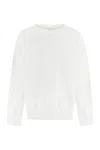 Maison Margiela Classic White Cotton Crew-neck Sweatshirt For Men