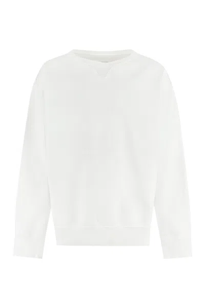 Maison Margiela Classic White Cotton Crew-neck Sweatshirt For Men