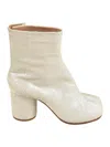 Maison Margiela Cylindrical-heel Ankle Boots In Distressed Laser-cut Suede