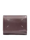 Maison Margiela Clip 3 Stitch-zip Wallet In Brown
