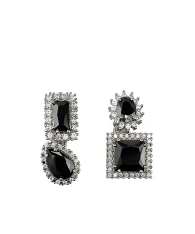 Maison Margiela Cluster Drop Earrings In Black