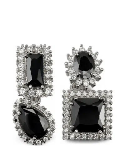 Maison Margiela Cluster Drop Earrings In Metallic