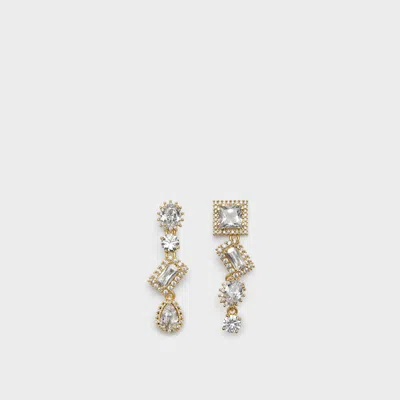 Maison Margiela Cluster Drop Earrings Unisex Gold In Multi