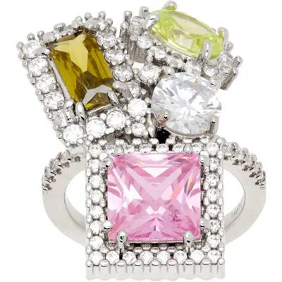 Maison Margiela Cluster Ring In Metallic