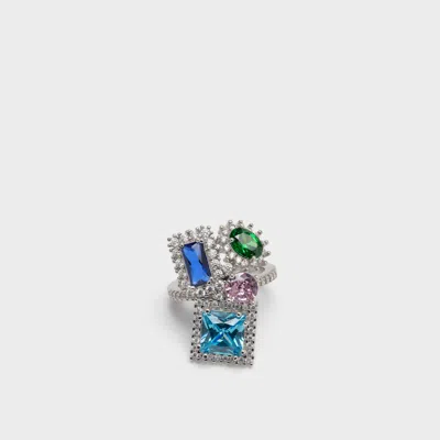 Maison Margiela Cluster Ring Unisex Polished Palladio In Multi