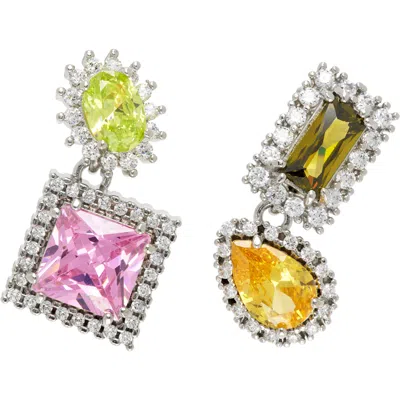 Maison Margiela Cluster Short Pendant Earrings In 792 Polished Palladi
