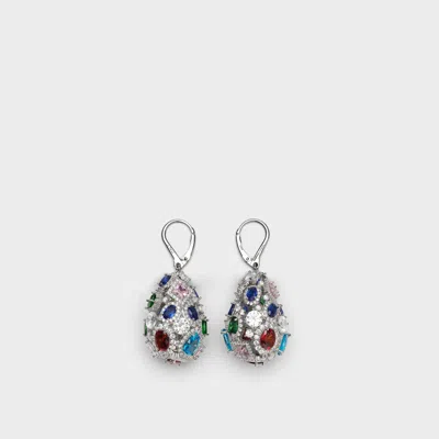 Maison Margiela Cluster Show Drop Earrings Unisex Polished Palladio In Multi