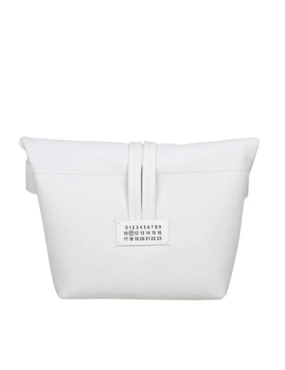 Maison Margiela Clutch Bag In Soft White Leather