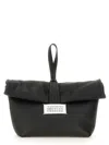Maison Margiela Rectangular Leather Clutch Loop Handle In Black