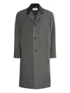 Maison Margiela Single-breasted Coat In Virgin Wool Blend In Gray