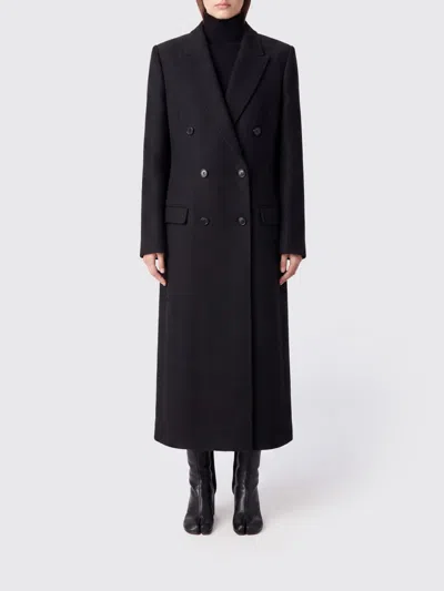 Maison Margiela Coat Woman Color Black In Blue