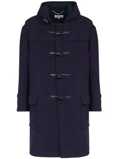 Maison Margiela Unique Hooded Jacket With Frogs For Men In Blue