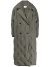 Maison Margiela Recycled Nylon Padded Coat In Grey