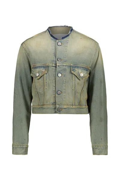 Maison Margiela Vintage Wash Denim Jacket Clothing In Multicolour