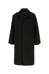 Maison Margiela Trench Coat Cotton Hidden Placket In Black