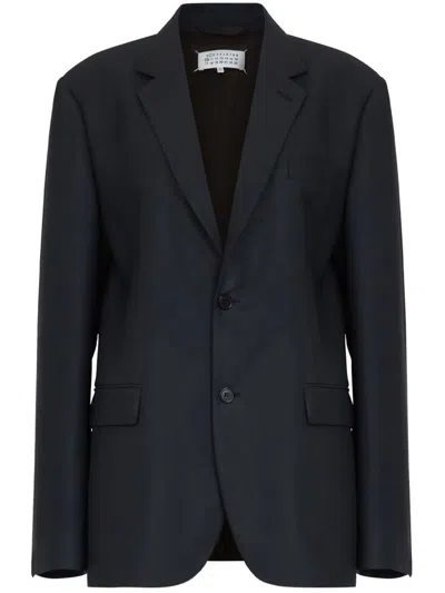 MAISON MARGIELA MAISON MARGIELA MOHAIR-WOOL BLEND SUIT COAT IN BLACK