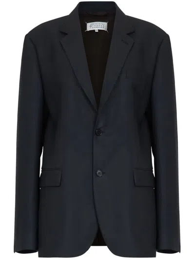 MAISON MARGIELA MAISON MARGIELA MOHAIR-WOOL BLEND SUIT COAT IN BLACK