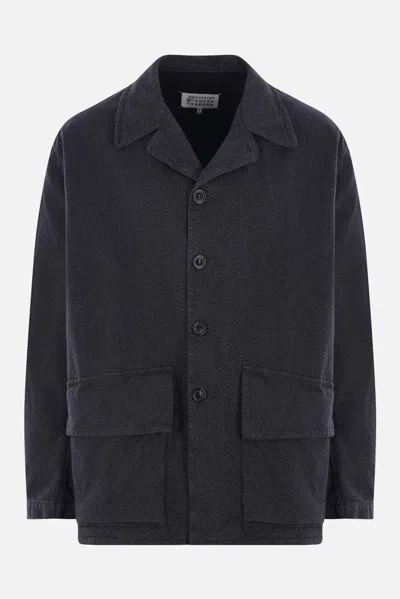 Maison Margiela Coats In Charcoal Melange