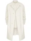 Maison Margiela Belted Layered Design Trench Coat In Multicolor