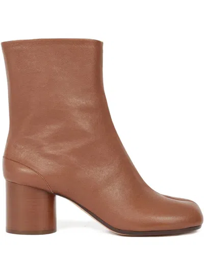 MAISON MARGIELA MAISON MARGIELA  COFFEE-COLORED TABI ANKLE BOOTS