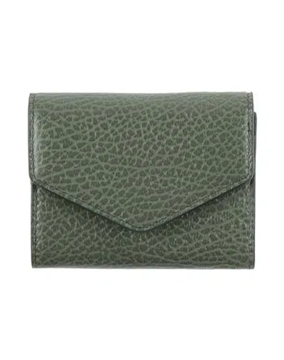 Maison Margiela Coin Purse Military Green Size - Cow Leather