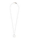 Maison Margiela Collana Con Anello Numerico In Metallic