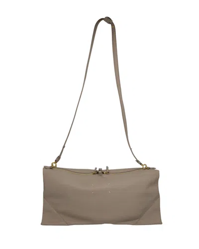 Maison Margiela Collapsible Origami Bag In Beige Leather