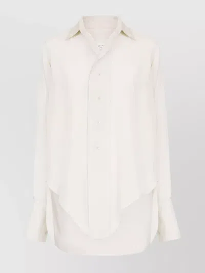 Maison Margiela Collared Shirt With Curved Hemline