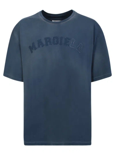 Maison Margiela College Short Sleeved T-shirt In Blue