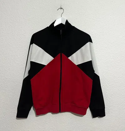 Pre-owned Maison Margiela Colorblock Track Jacket In Black/red/white