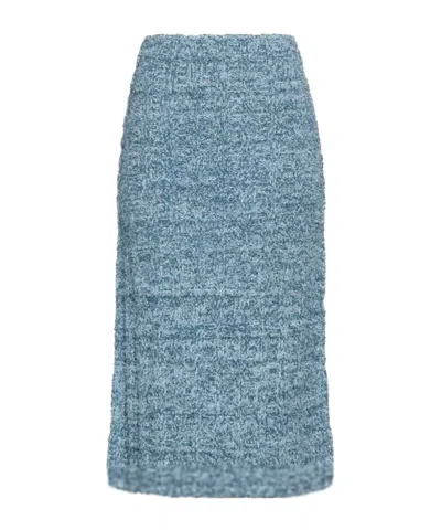 Maison Margiela Colorful Knit Midi Skirt In Purple