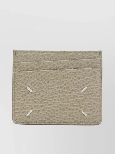 Maison Margiela Compact Leather Cardholder With Four Stitches Detailing