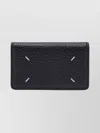 Maison Margiela Compact Rectangular Cardholder Featuring Textured Finish In Blue