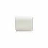 Maison Margiela Compact White Textured Leather Wallet With Removable Chain Strap In White