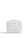 Maison Margiela Compact Portemonnaie Mit Reissverschluss In Grau