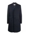 Maison Margiela Cavalry Single-breasted Wool Coat In Black